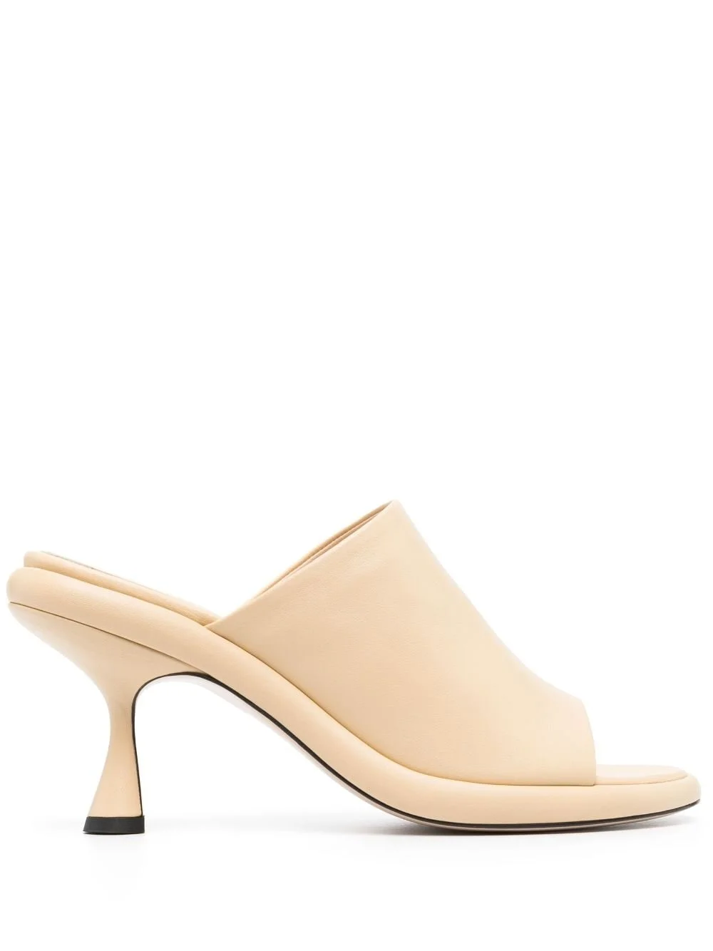 80mm leather slip-on sandals - 1