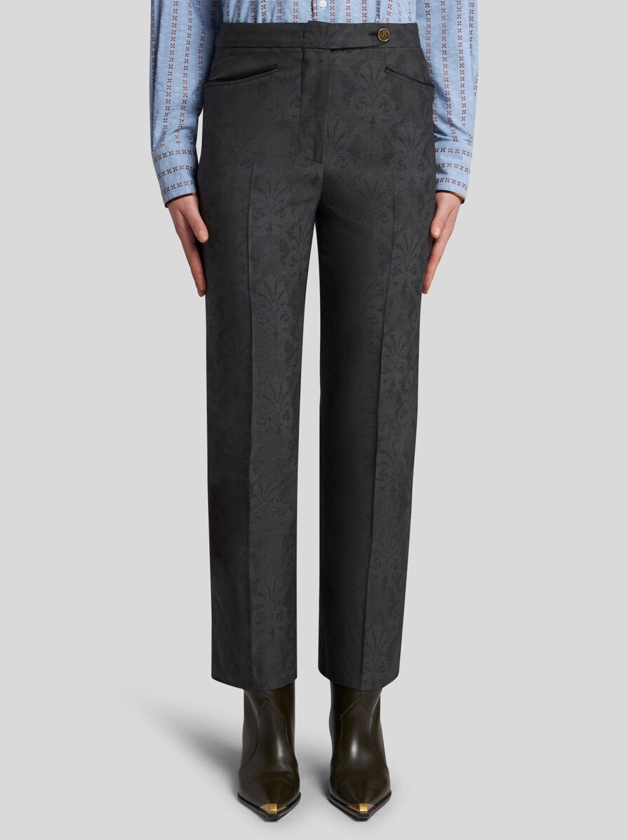 JACQUARD TROUSERS WITH PEGASO BUTTONS - 2