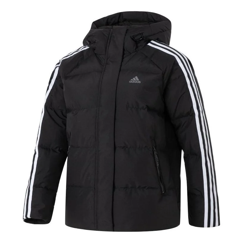 (WMNS) adidas 3-Stripes Puff Down Jackets 'Black White' IT8720 - 1