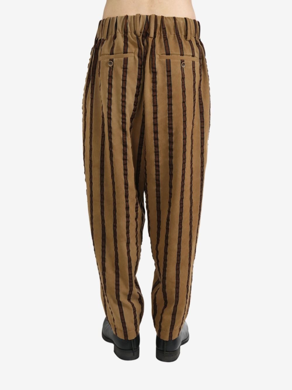 striped loose trousers - 3