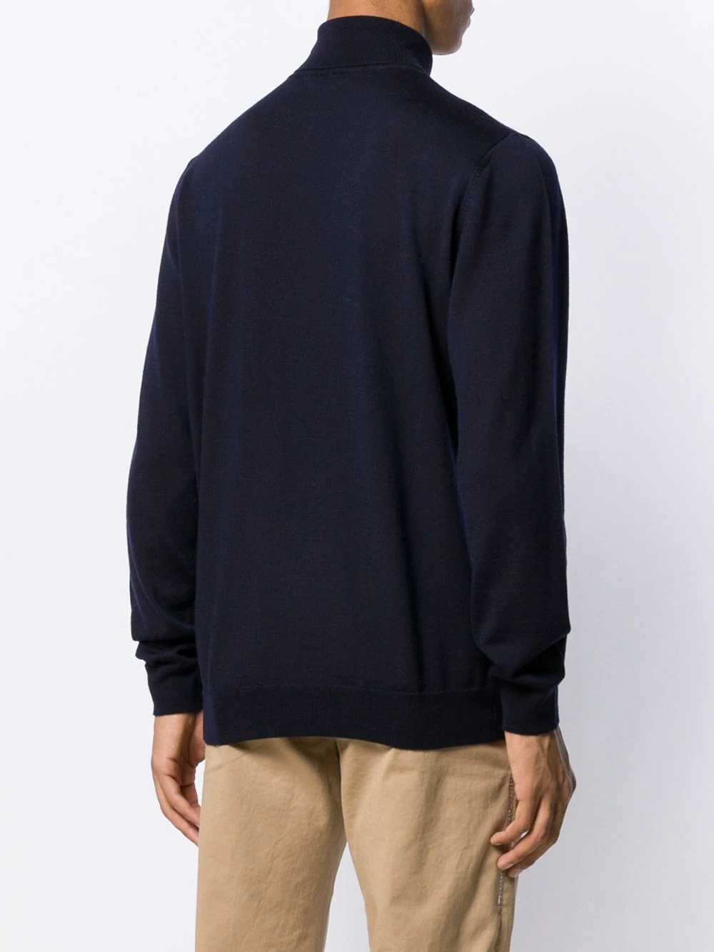 ribbed roll neck jumper - 4