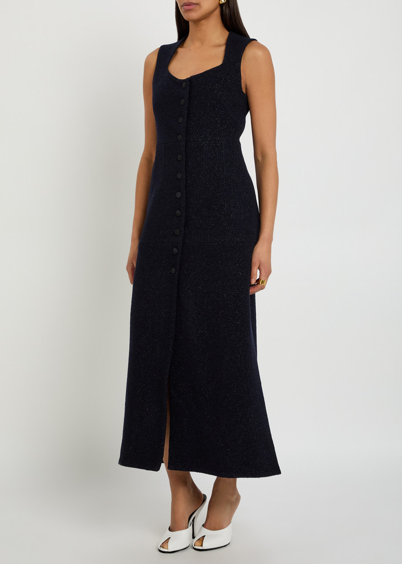 LIBEROWE Liberowe Avery Shimmer Tweed Midi Dress outlook