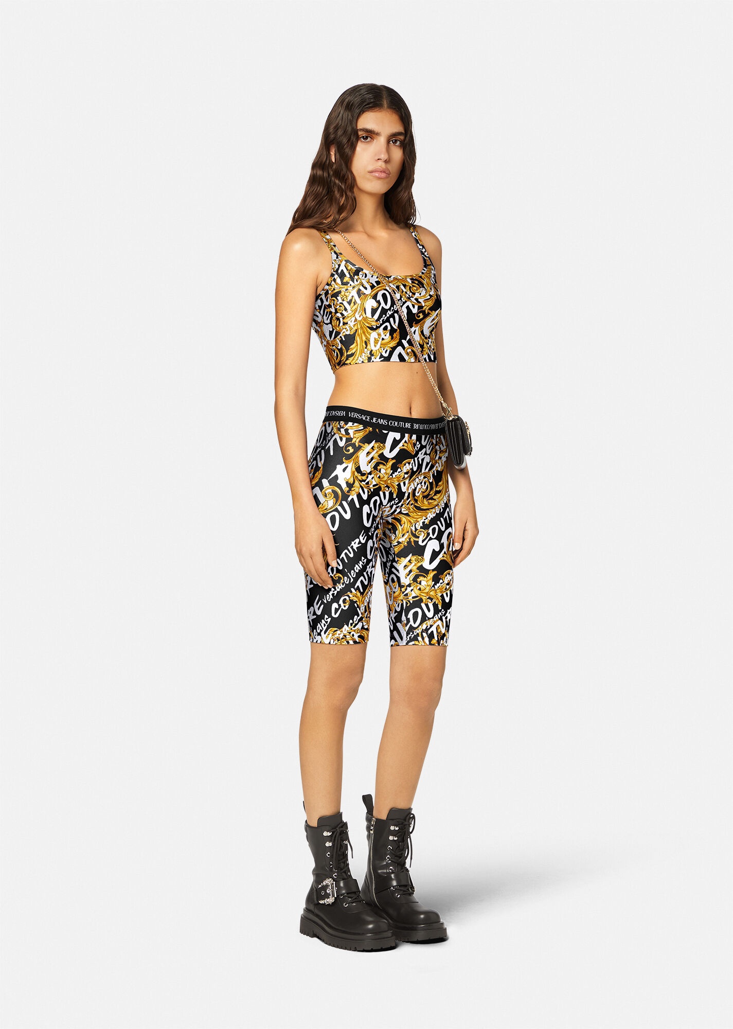 Logo Brush Couture Bicycle Shorts - 2