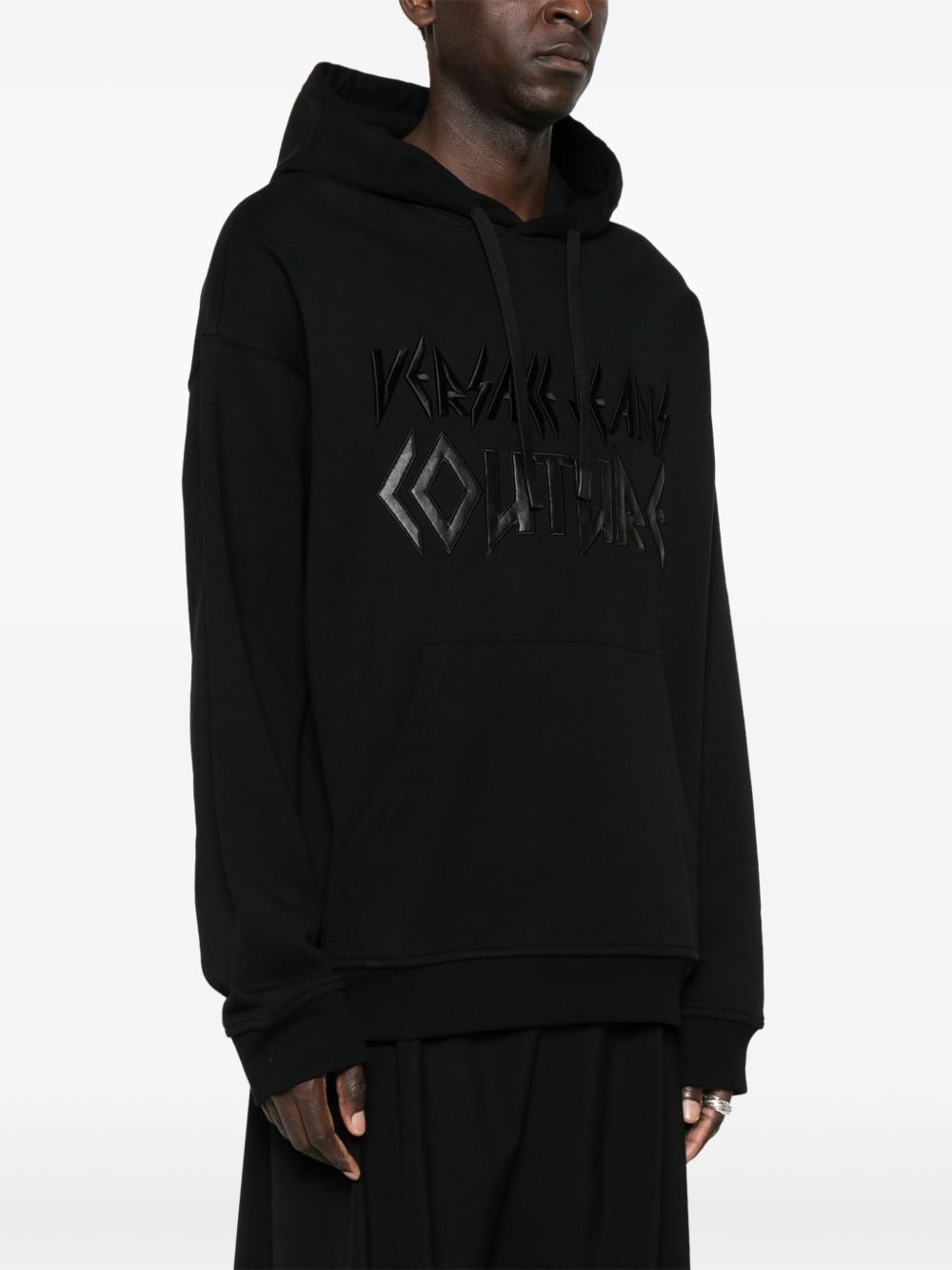 logo-embroidered hoodie - 3