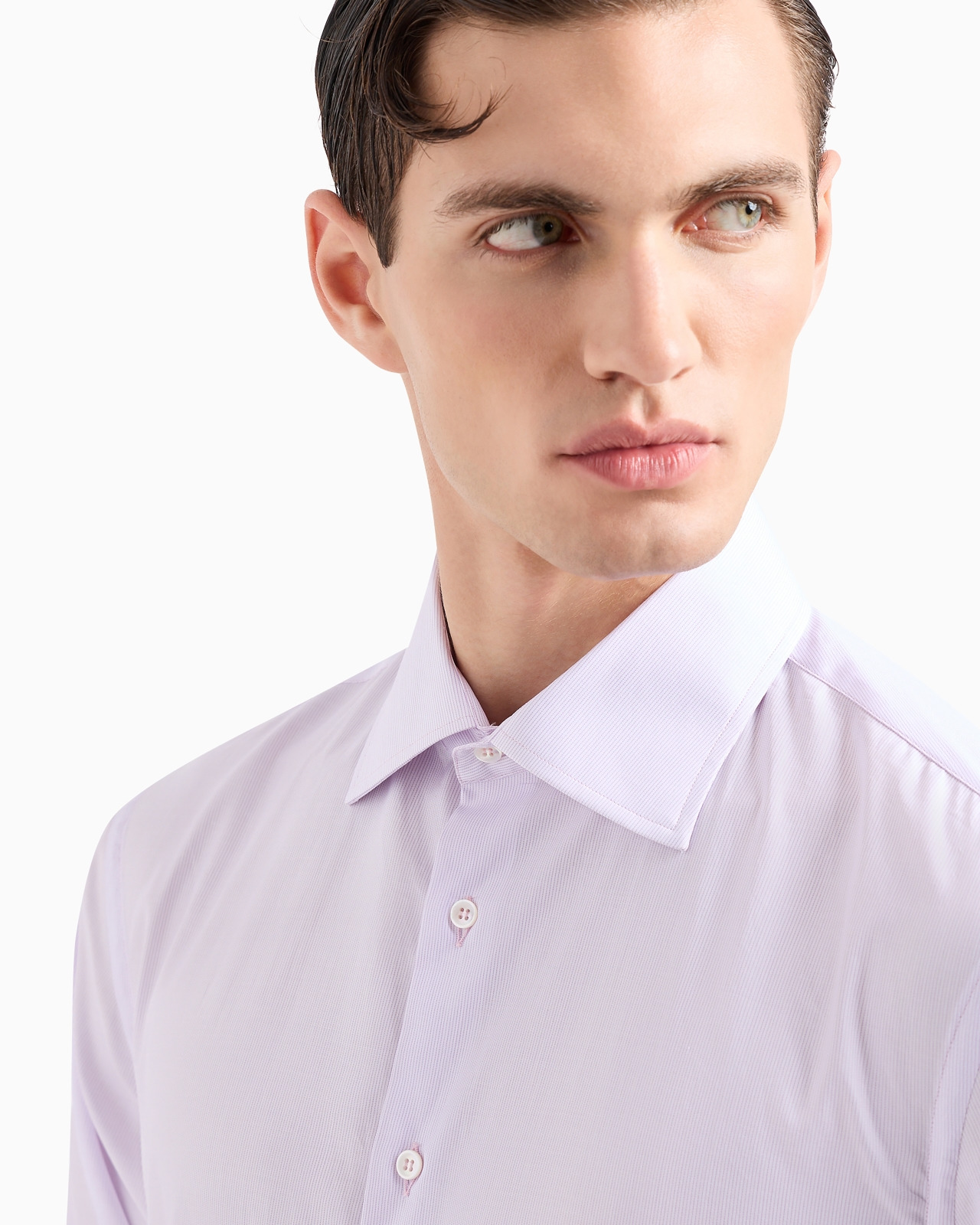 Regular-fit shirt in micro-striped luxury cotton - 5