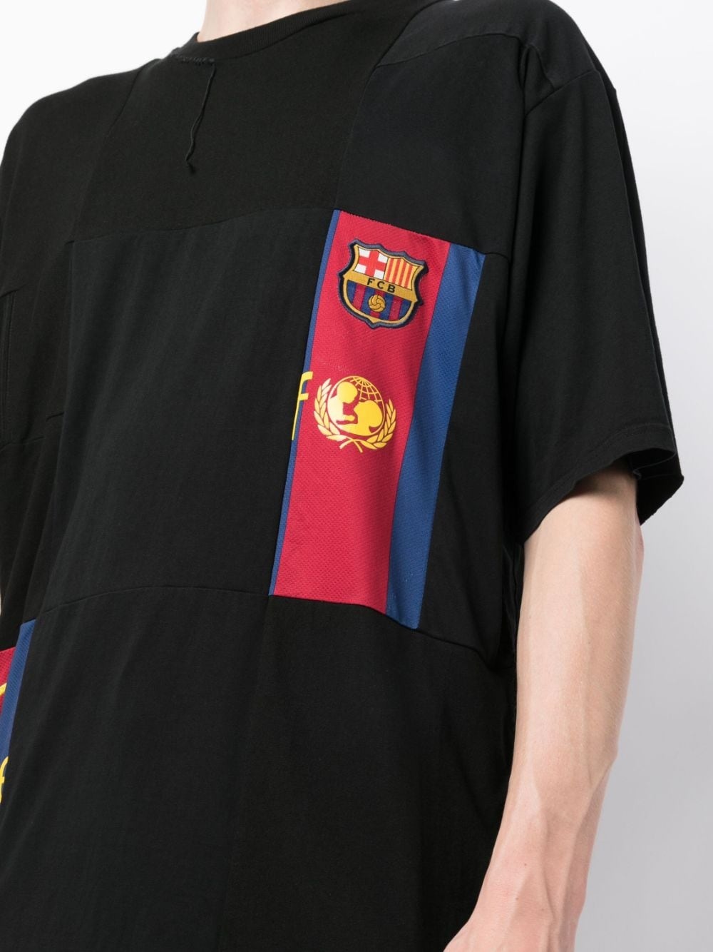 patchwork cotton T-shirt - 5