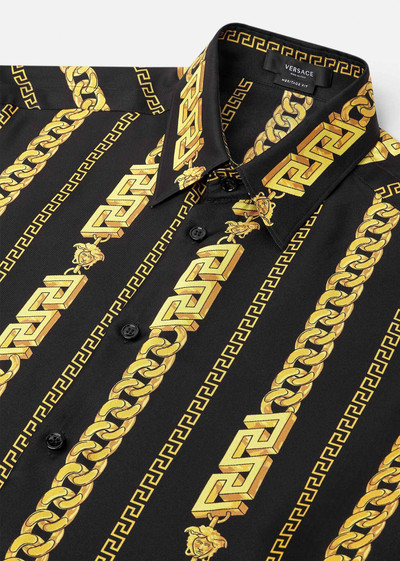 VERSACE Chain Pinstripe Silk Shirt outlook