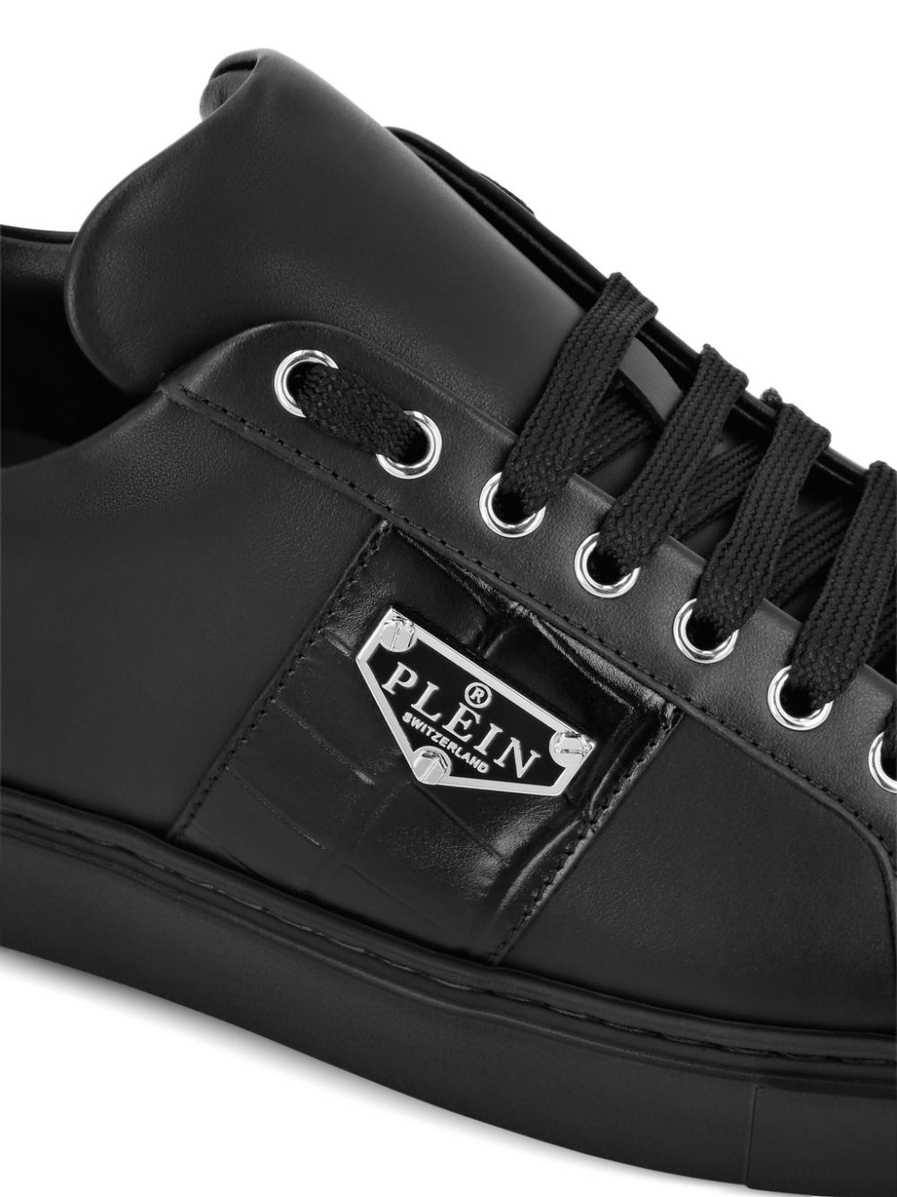 Triangle Plein-plaque leather sneakers - 4