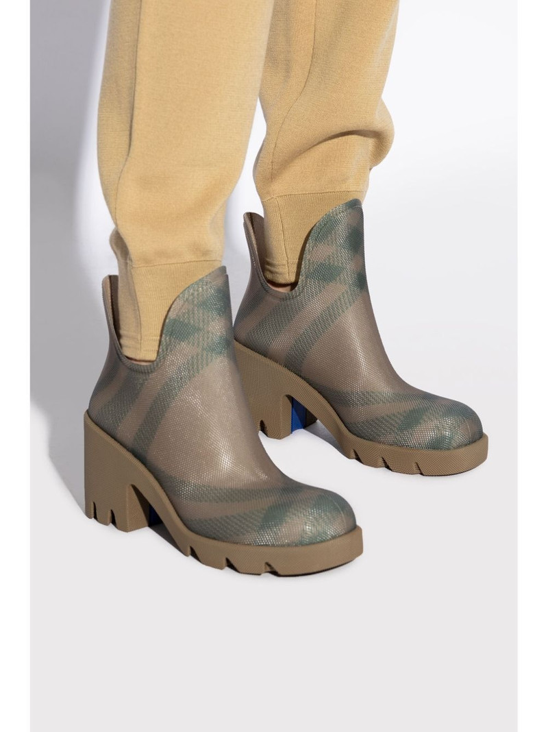 Burberry 65mm Marsh checked rubber boots outlook