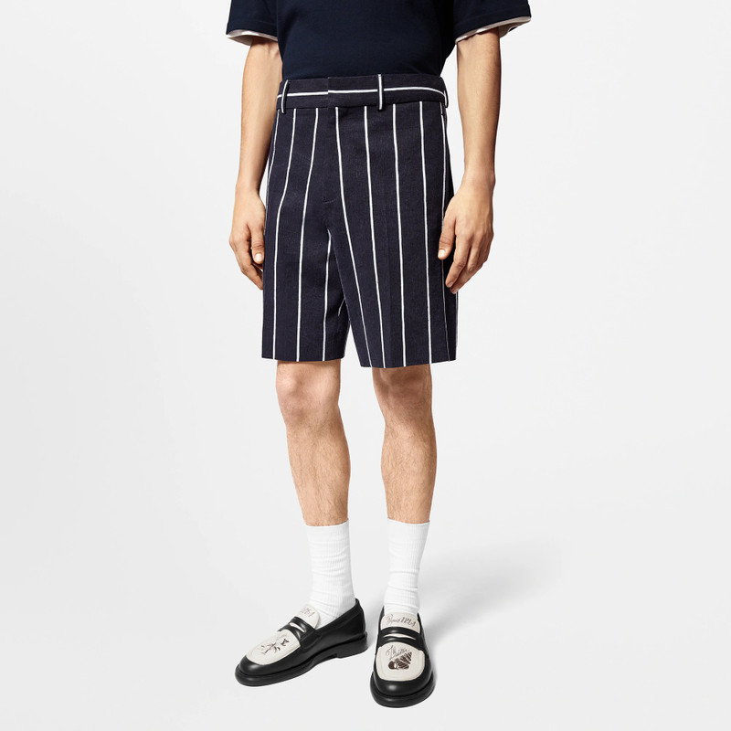 Linen And Cotton Blend Tailored Shorts 2