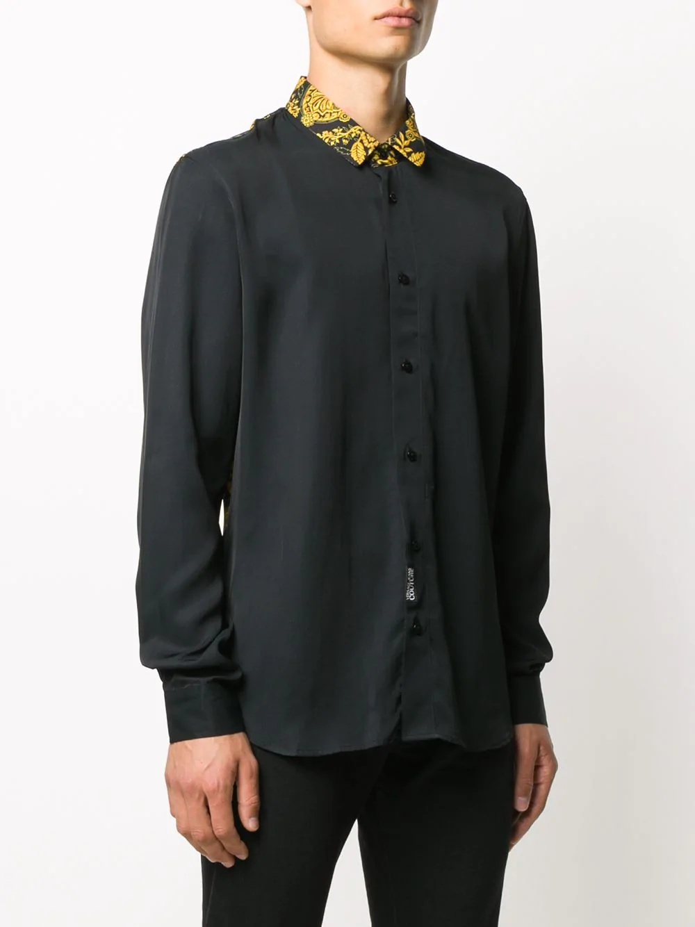 Logo Baroque-print panelled shirt - 3