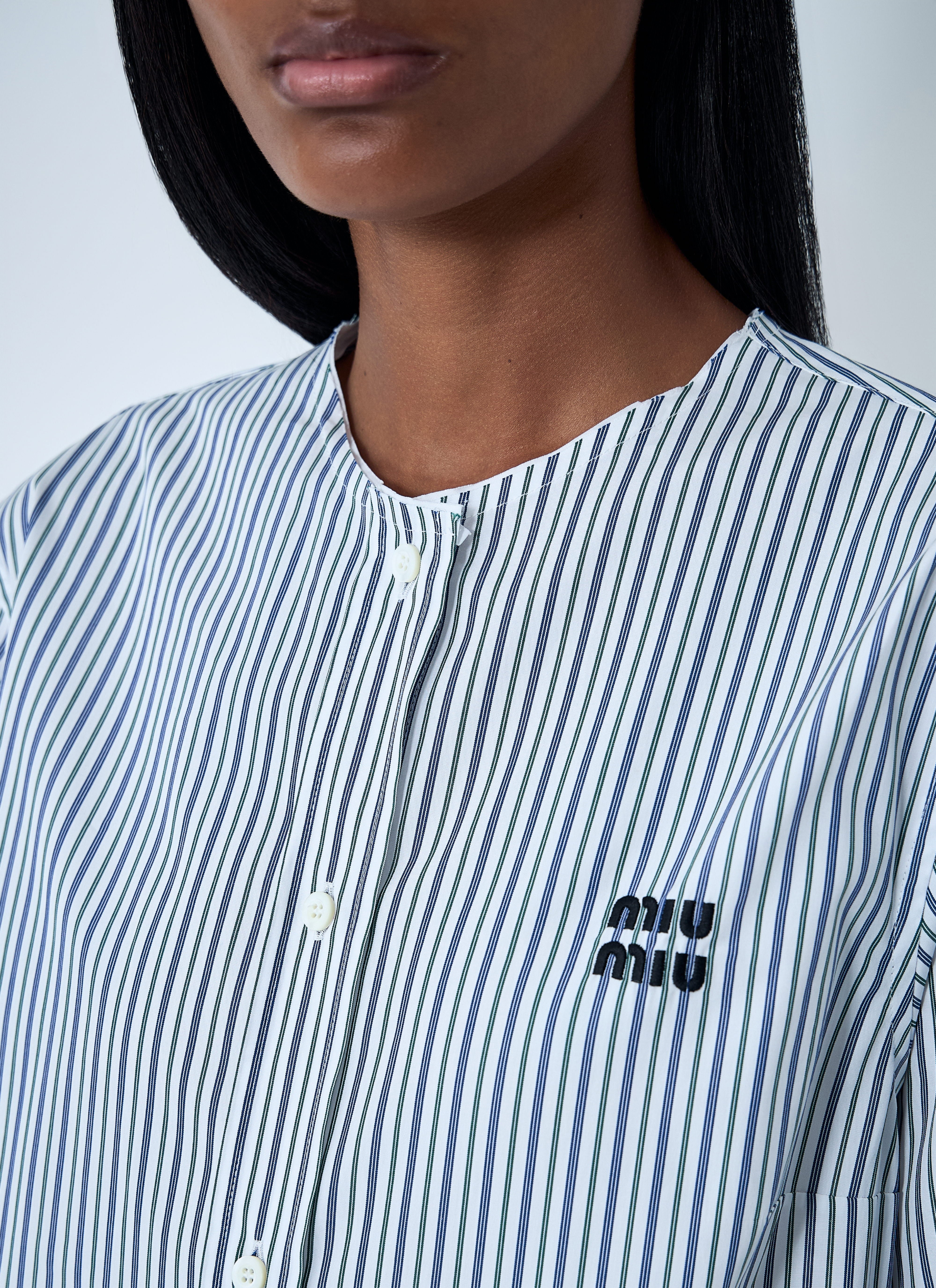 Miu Miu Women Striped Pleated Dress - 5