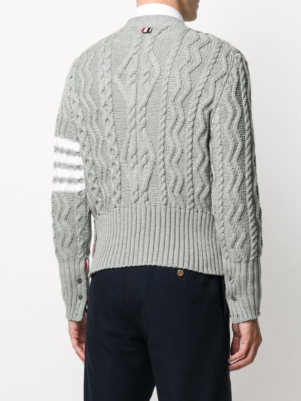 4-Bar Aran cable knit cardigan - 4