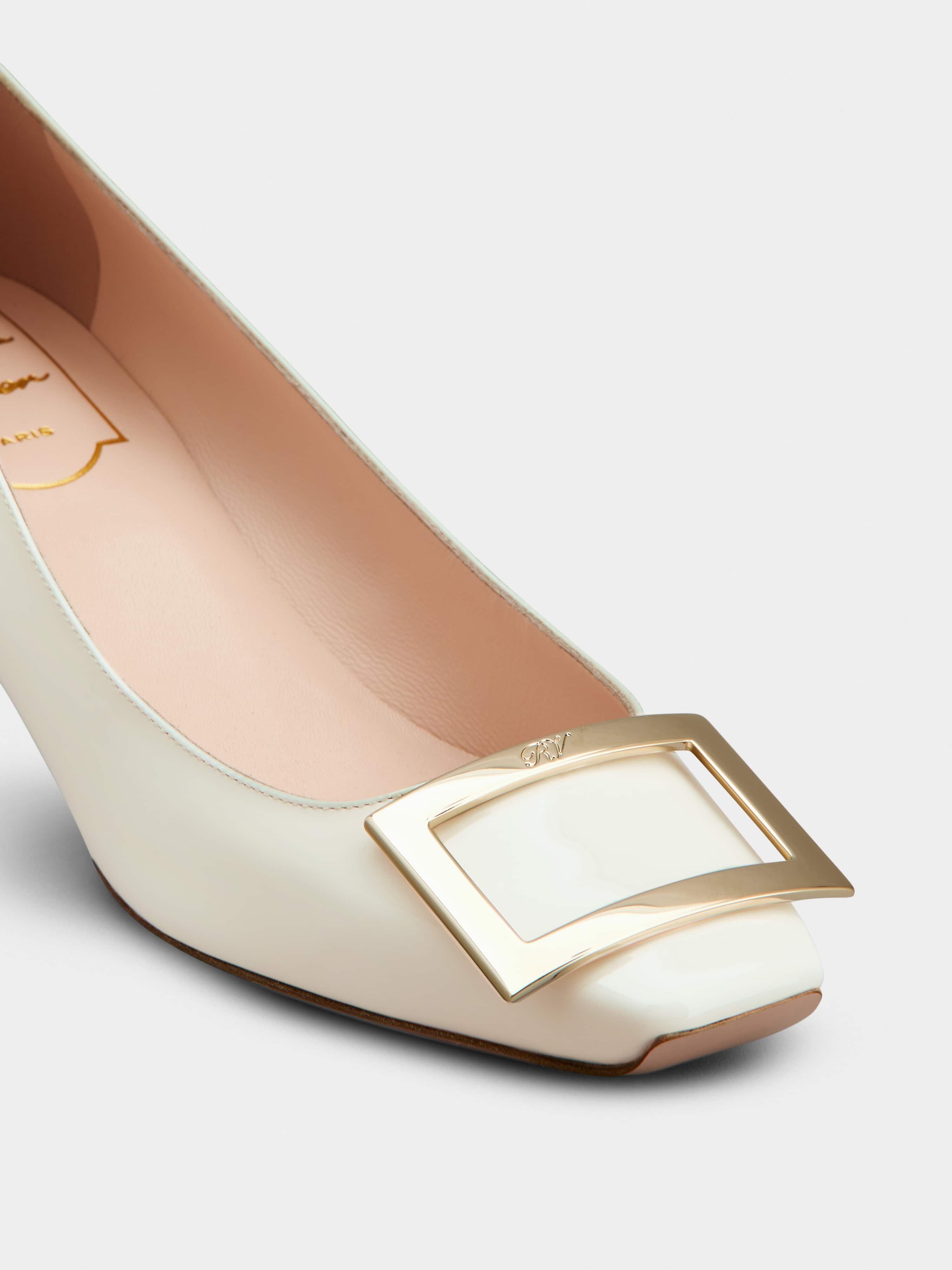 Trompette Metal Buckle Pumps in Patent Leather - 8