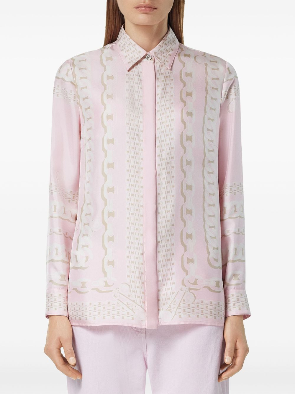 Versace Barocco Print Silk Shirt - 4