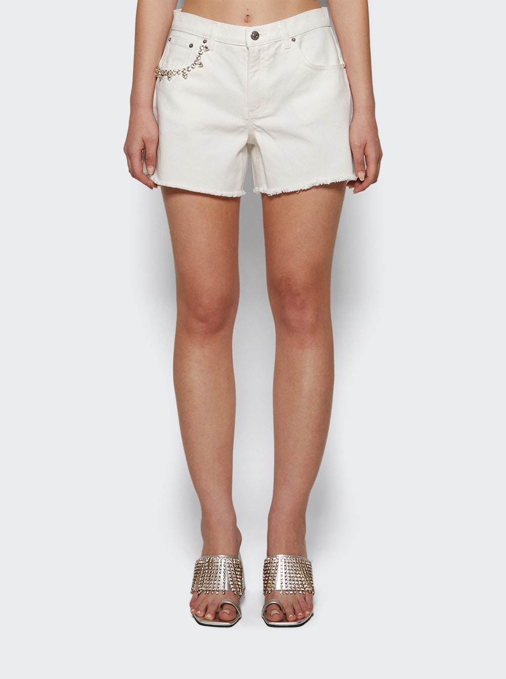 Crystal Pocket Jean Short White - 2