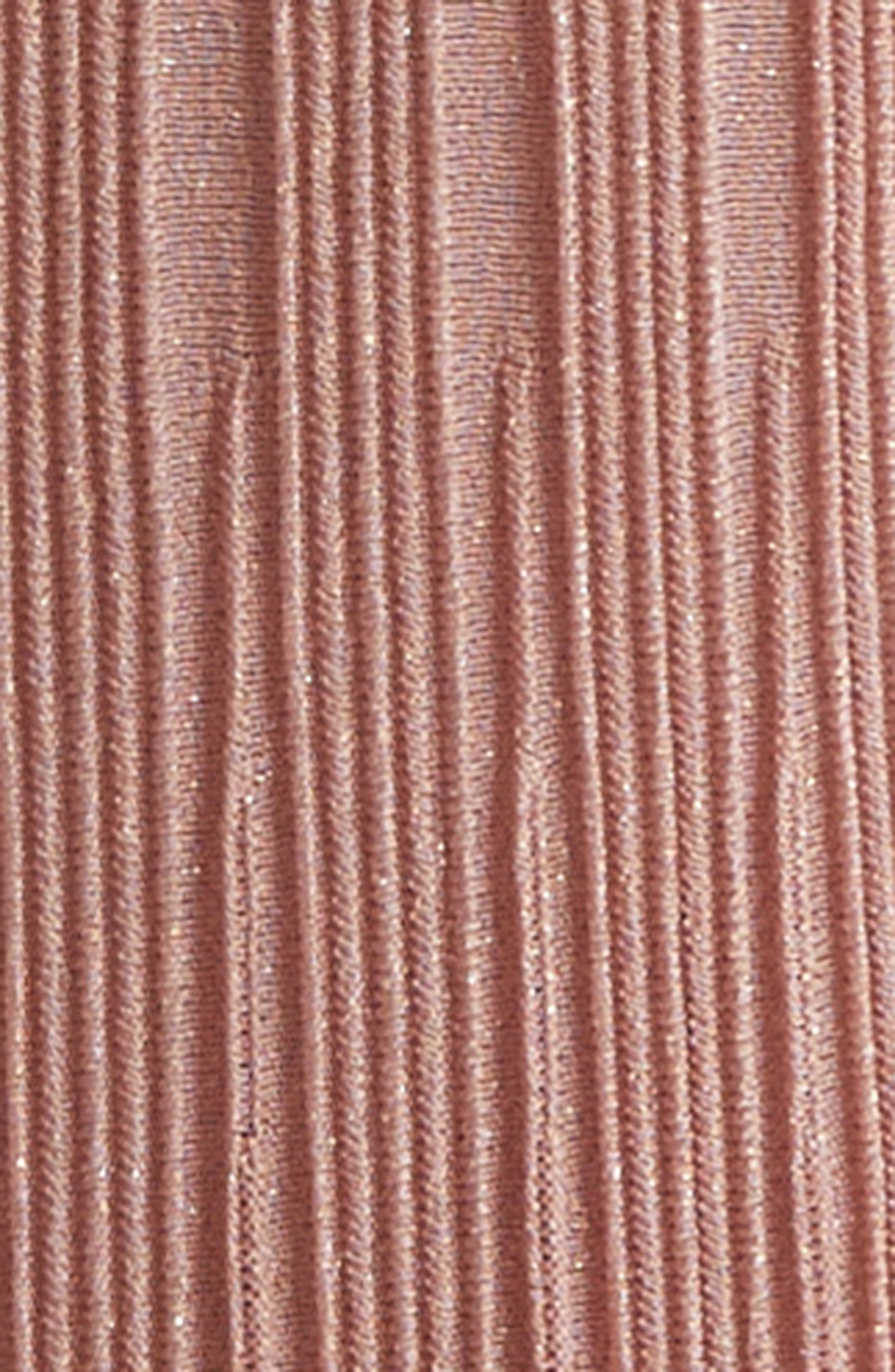 Zimmermann Lucky Tie Shoulder Metallic Rib Maxi Dress in Metallic Pink at Nordstrom - 6