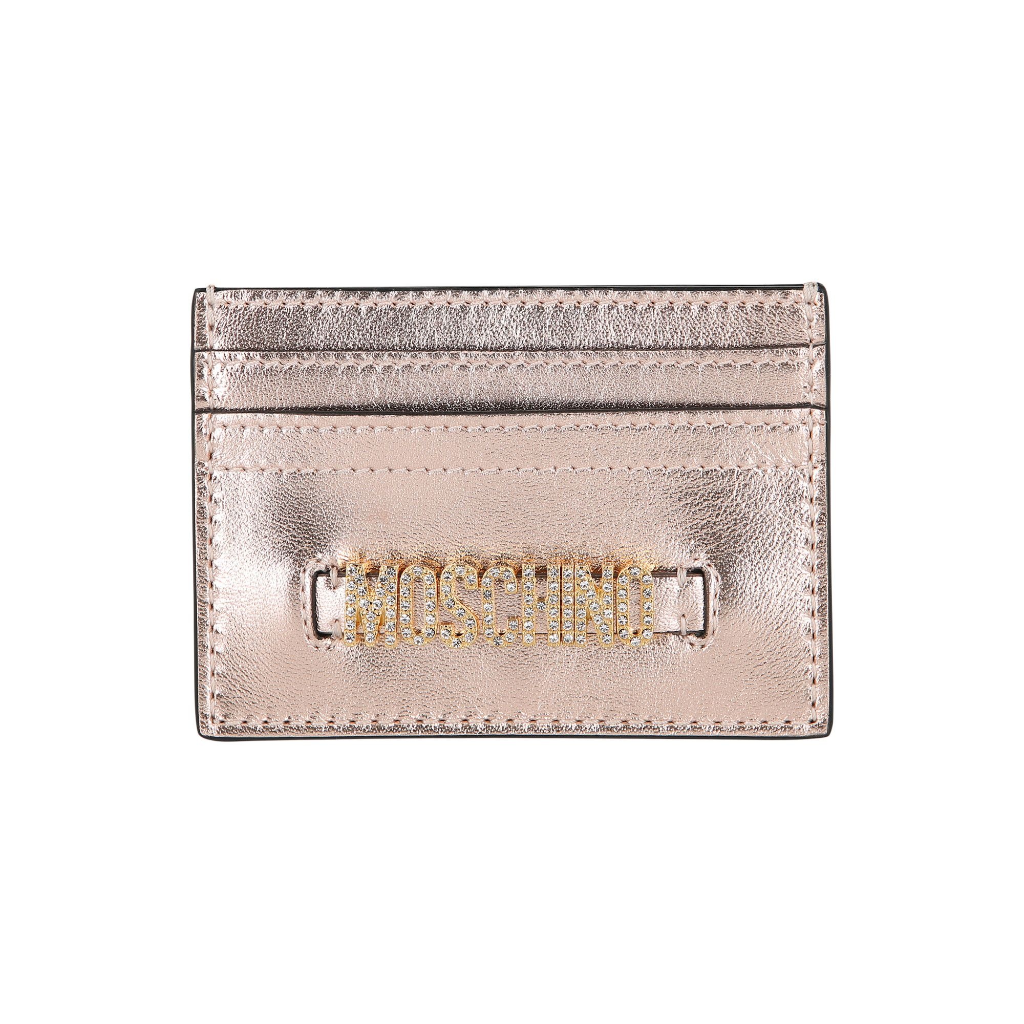 Moschino Logo Belt Crystal Embellished Card Holder 'Fantasy Print/Pink' - 1