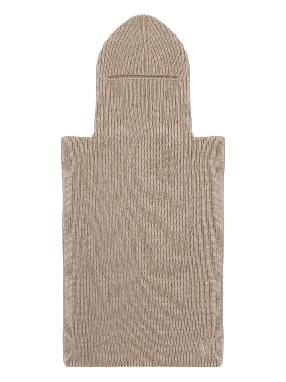 balaclava-collar poncho - 1