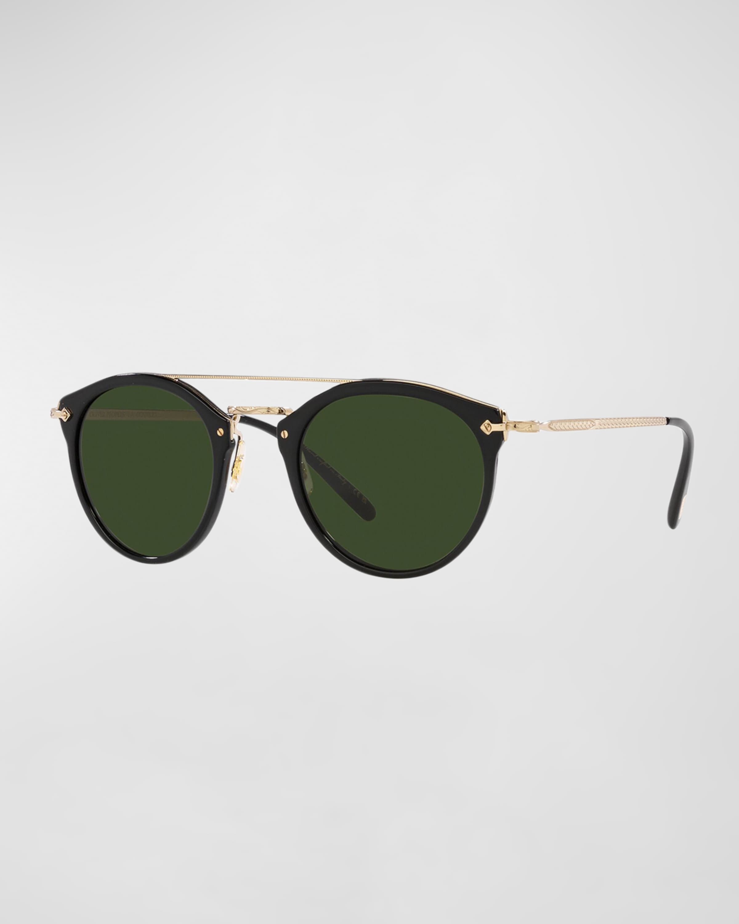 Remick Round Acetate & Plastic Aviator Sunglasses - 1