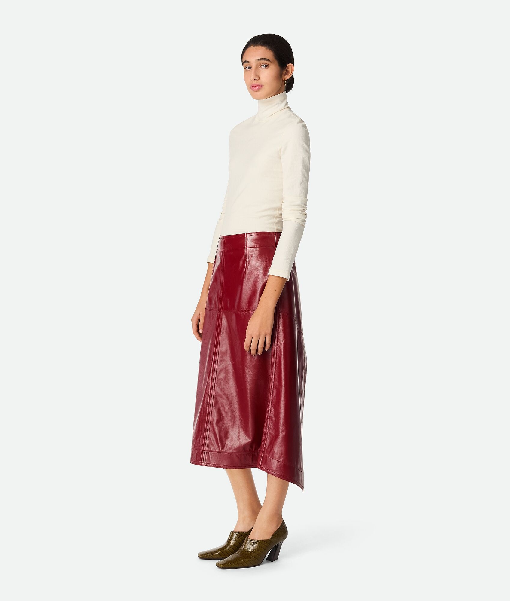 Shiny Leather Skirt - 2
