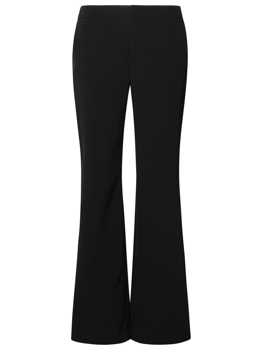 BALMAIN BLACK VISCOSE TROUSERS - 1