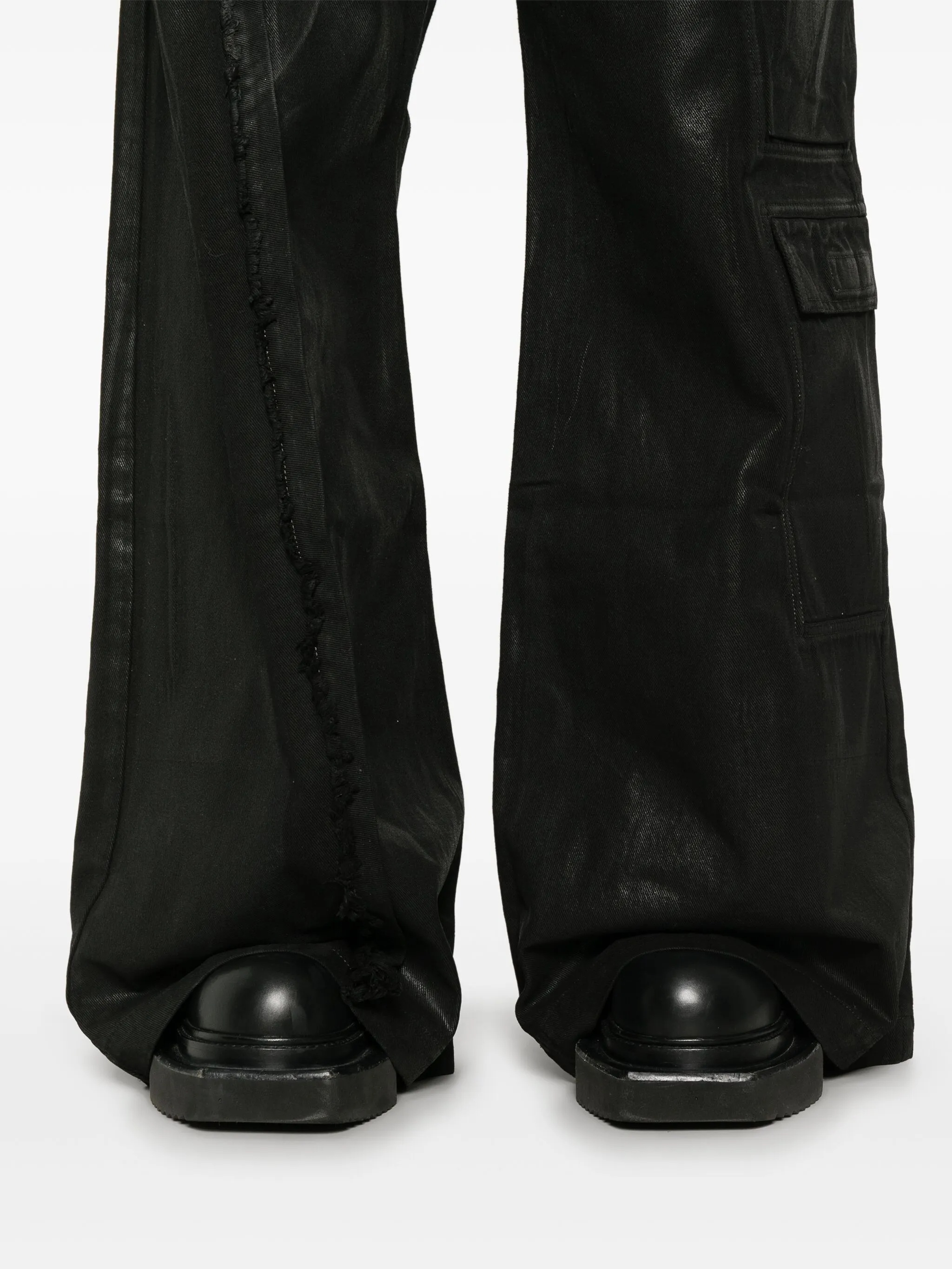 RICK OWENS DRKSHDW - Men Denim Imbalanced Double Cargo Jumbo Belas - 4