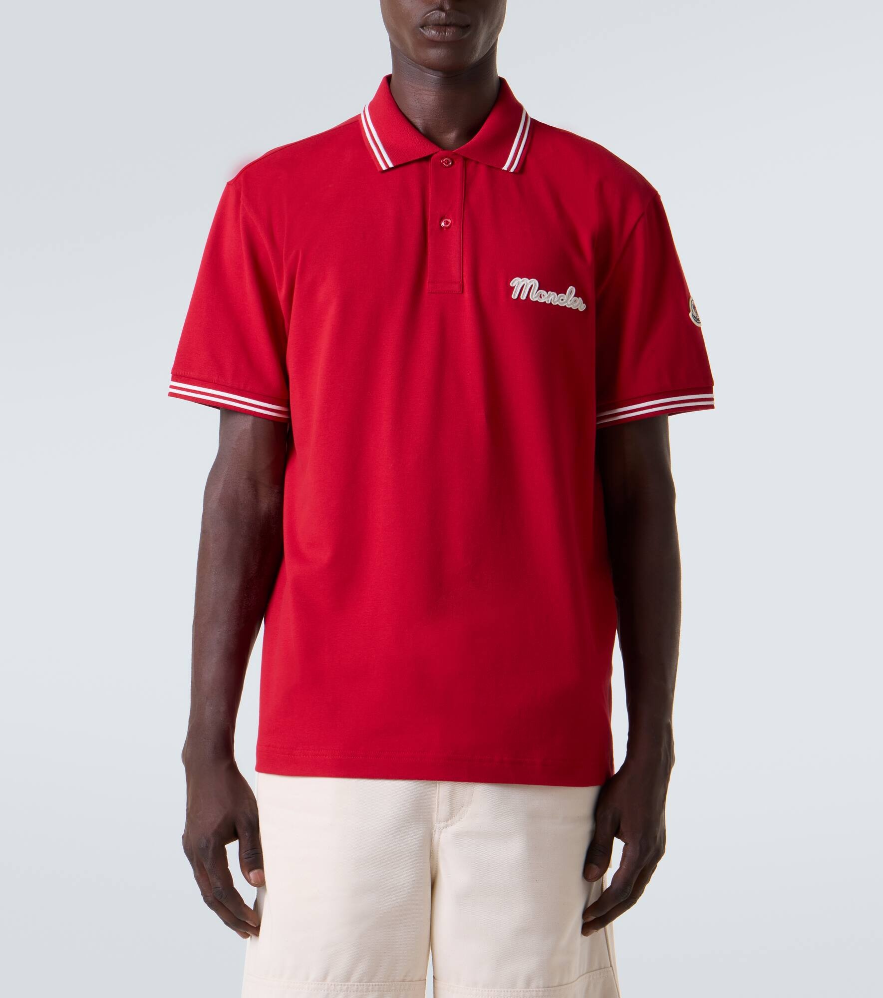 Logo cotton piqué polo shirt - 3