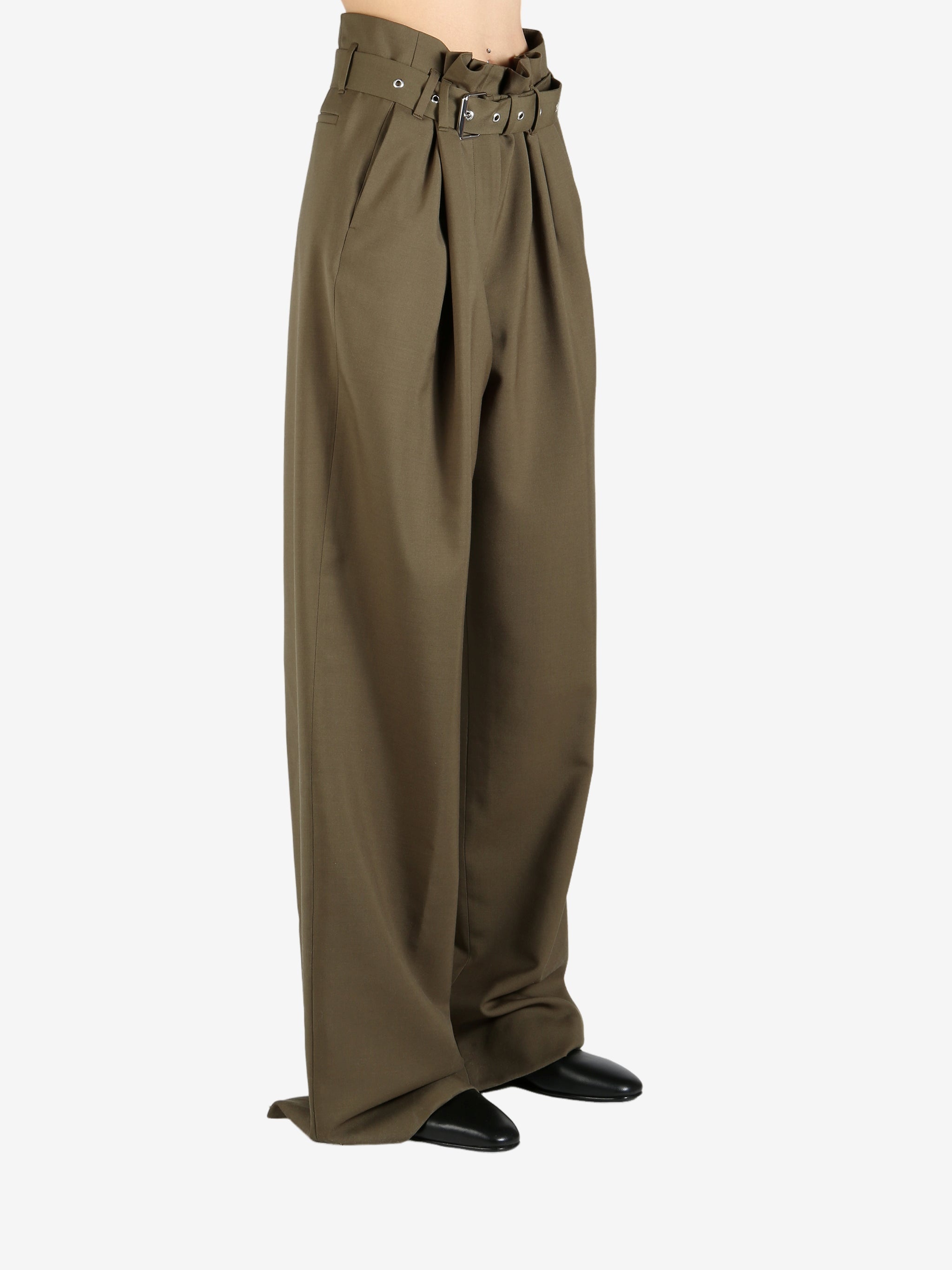 DRIES VAN NOTEN - Women Belted Wool Trouser - 2