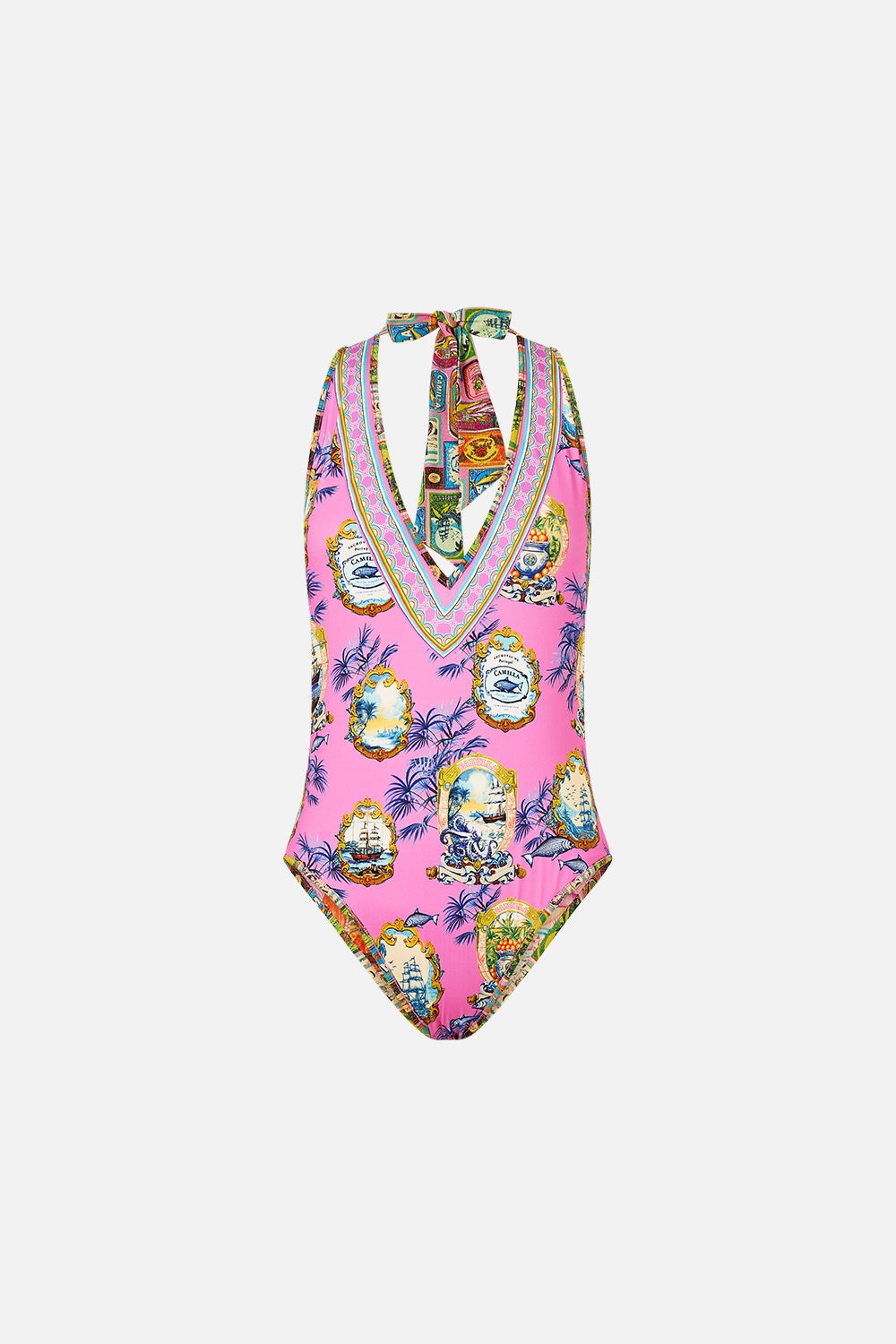 REVERSIBLE BIND EDGE HALTER ONE PIECE - 8