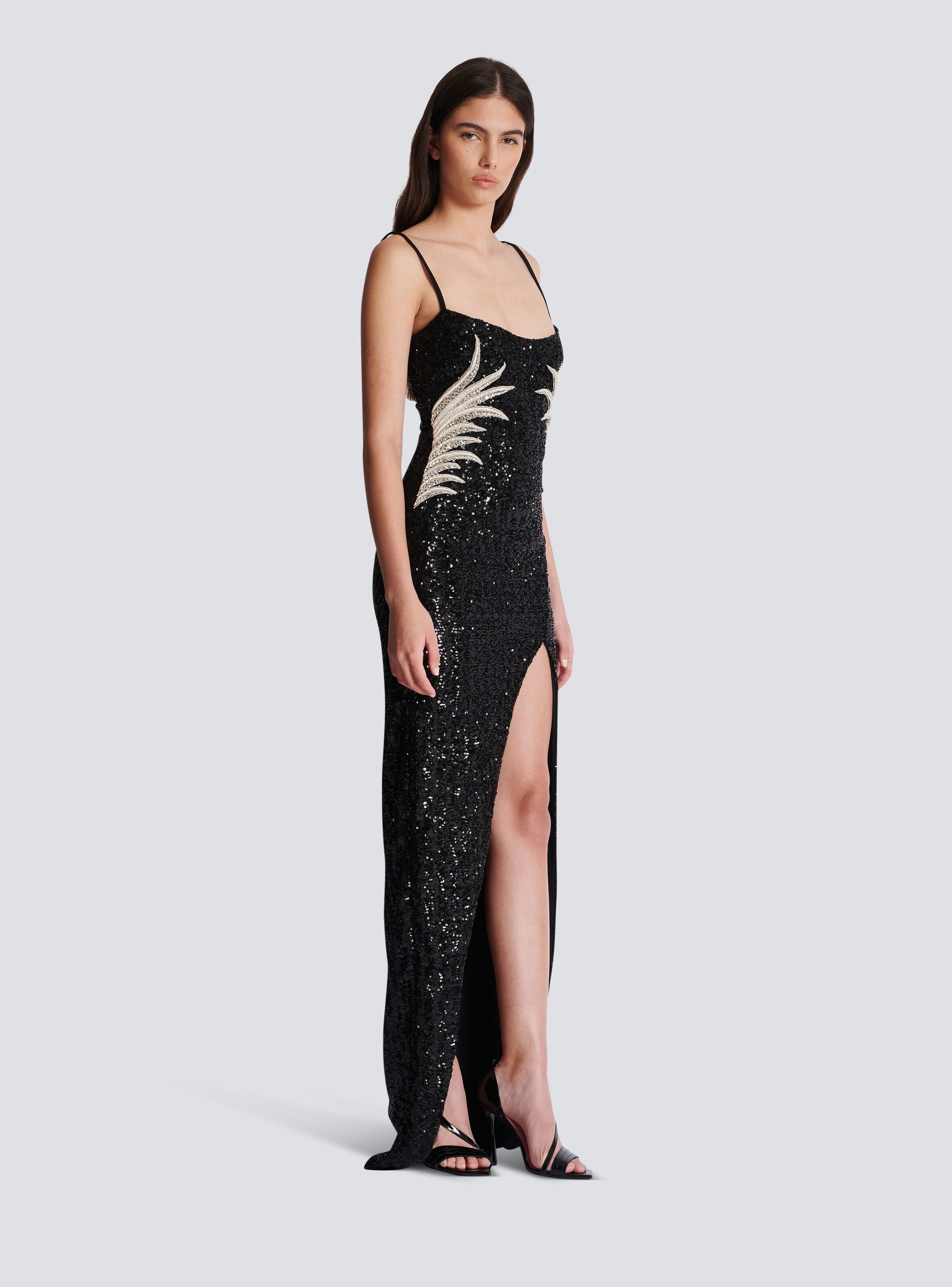 Long sequin palm tree dress - 3