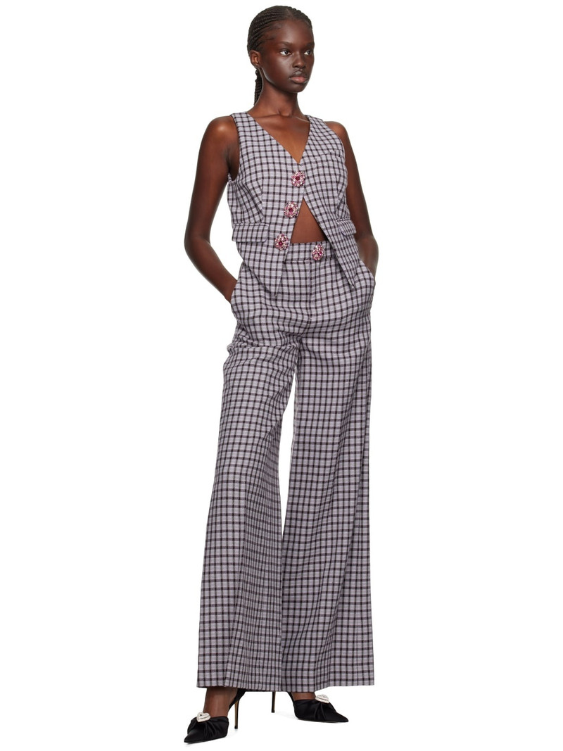 AREA Purple Check Trousers outlook