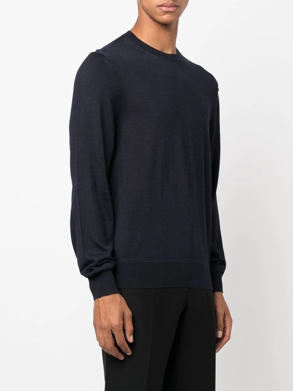 crew neck cashmere-silk jumper - 3