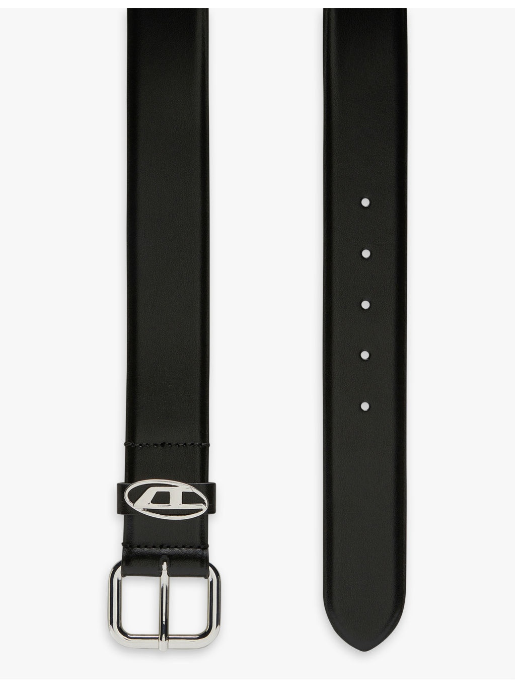 B-1DR oval logo-buckle leather belt - 2