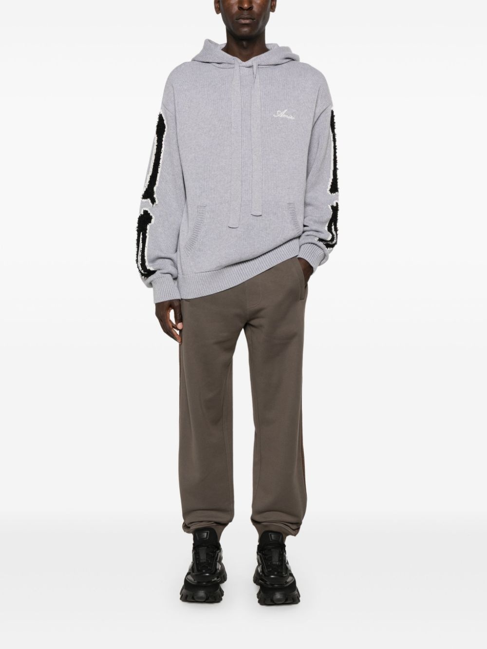 chevron-panel drawstring track pants - 2