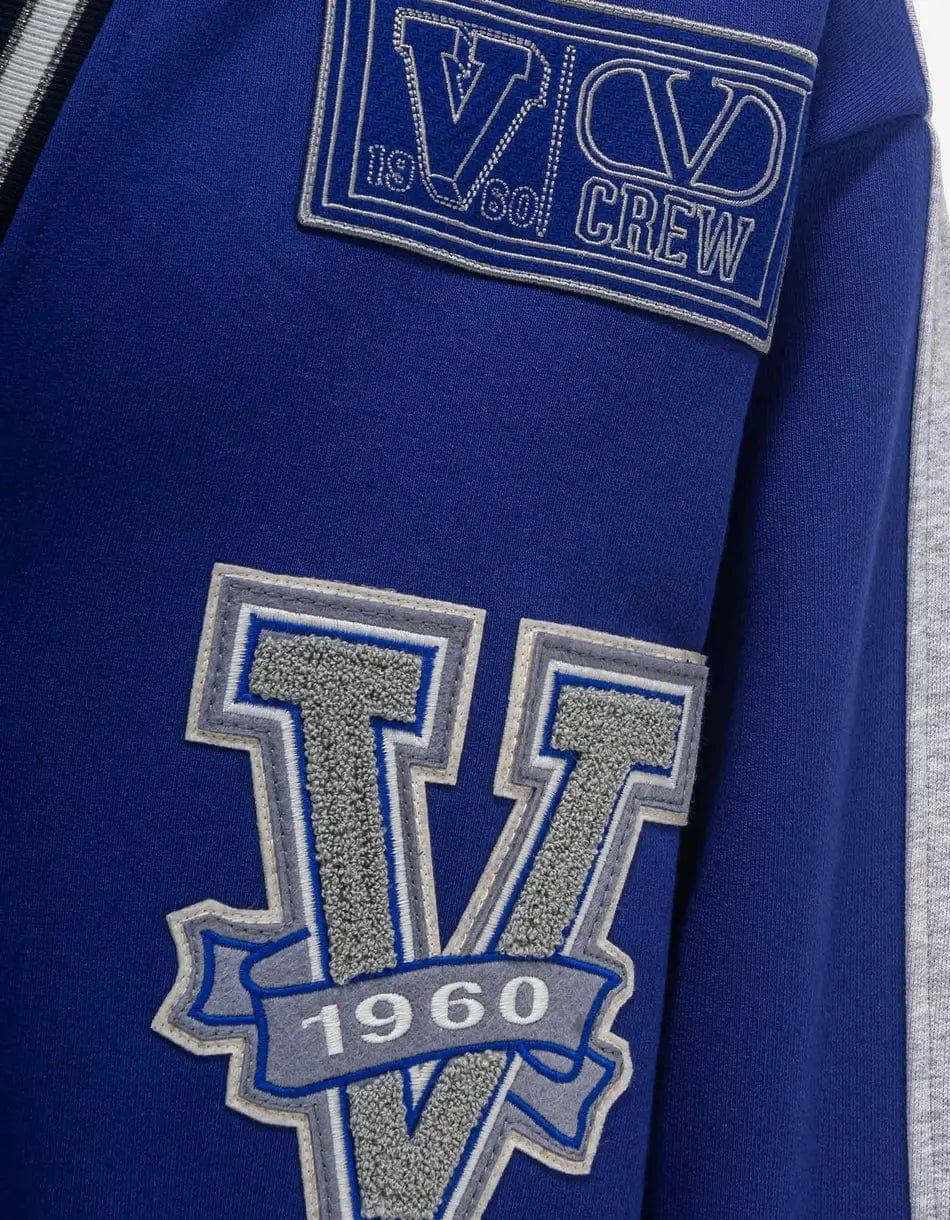 Valentino Blue V Crew Patches Cardigan - 6