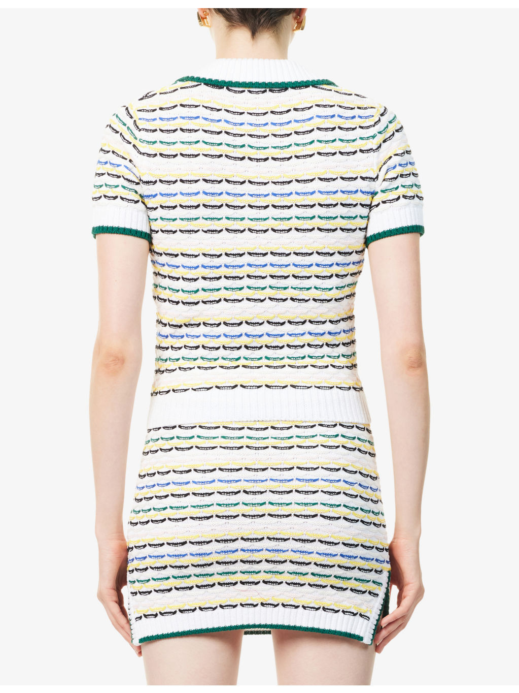 Tuck Stitch Cotton-Knit Polo Shirt - 4