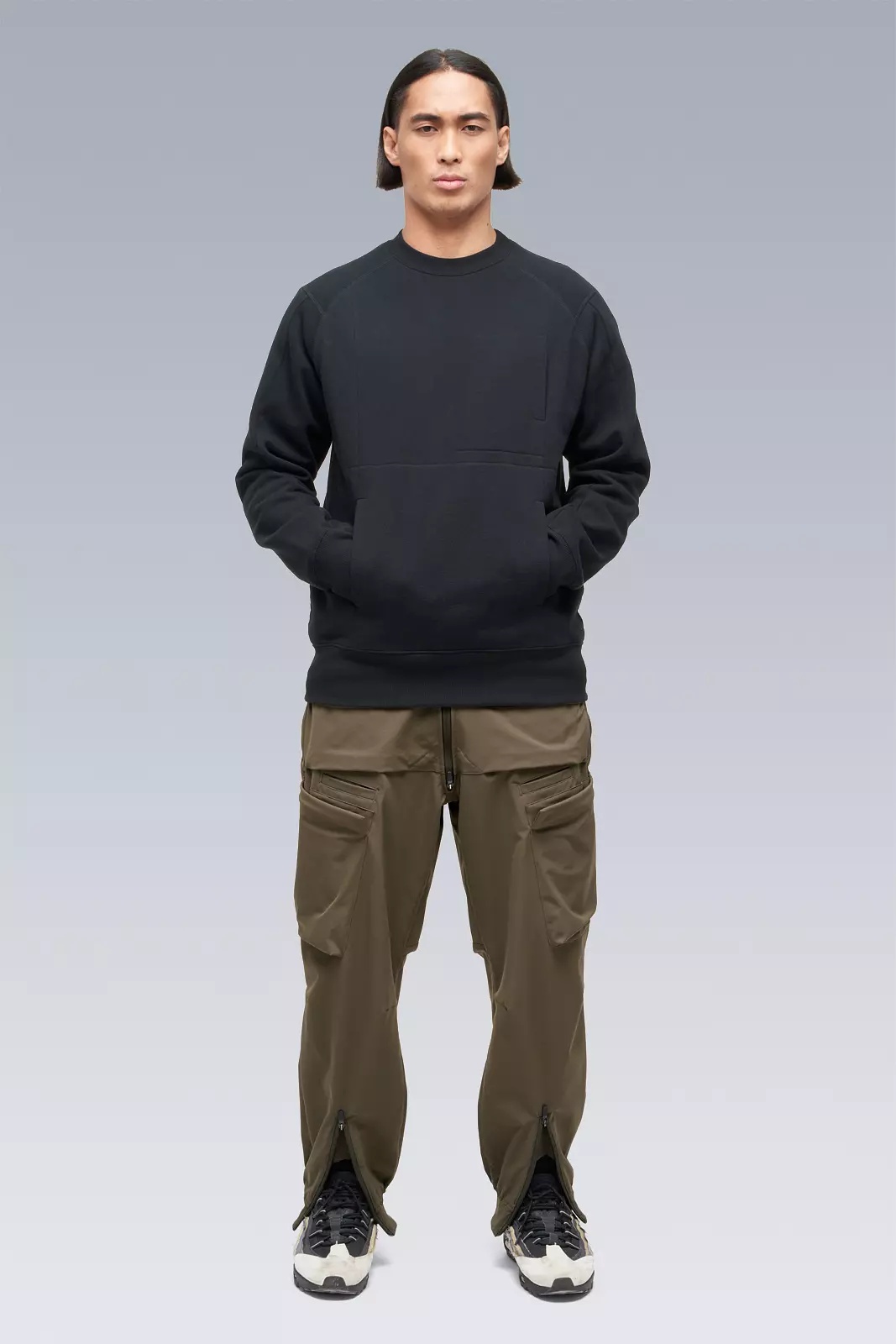 S14-BR Cotton Crewneck Sweatshirt Gray Melange - 17