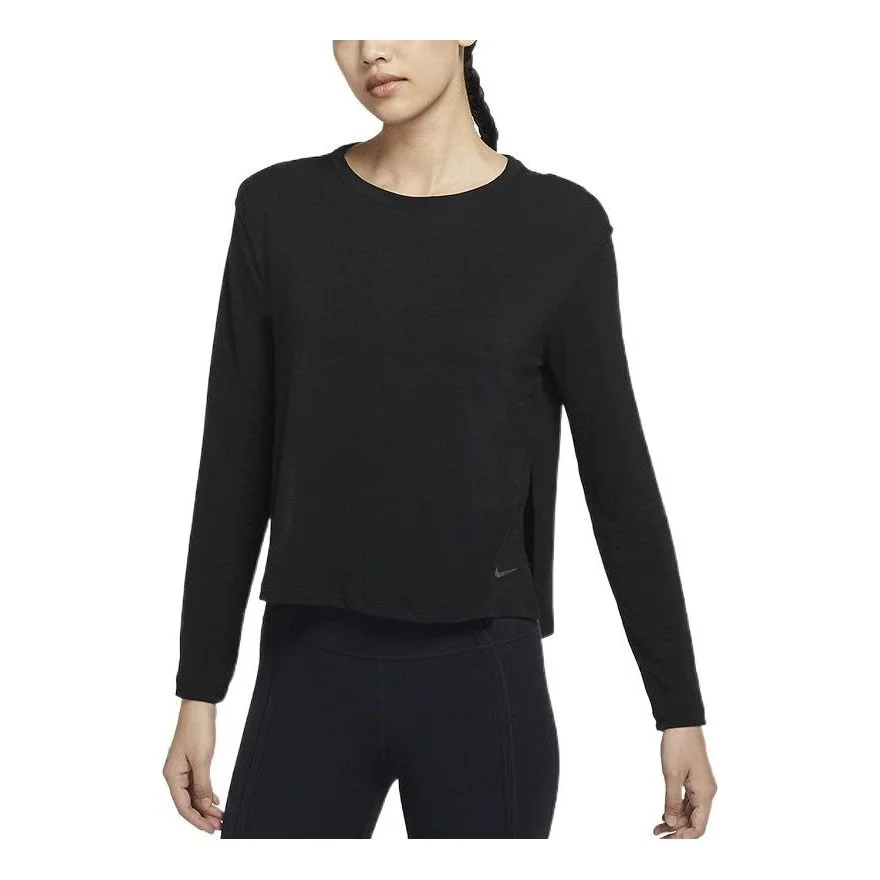 (WMNS) Nike Training Casual Sports Breathable Long Sleeves T-shirt Black DM7028-010 - 1