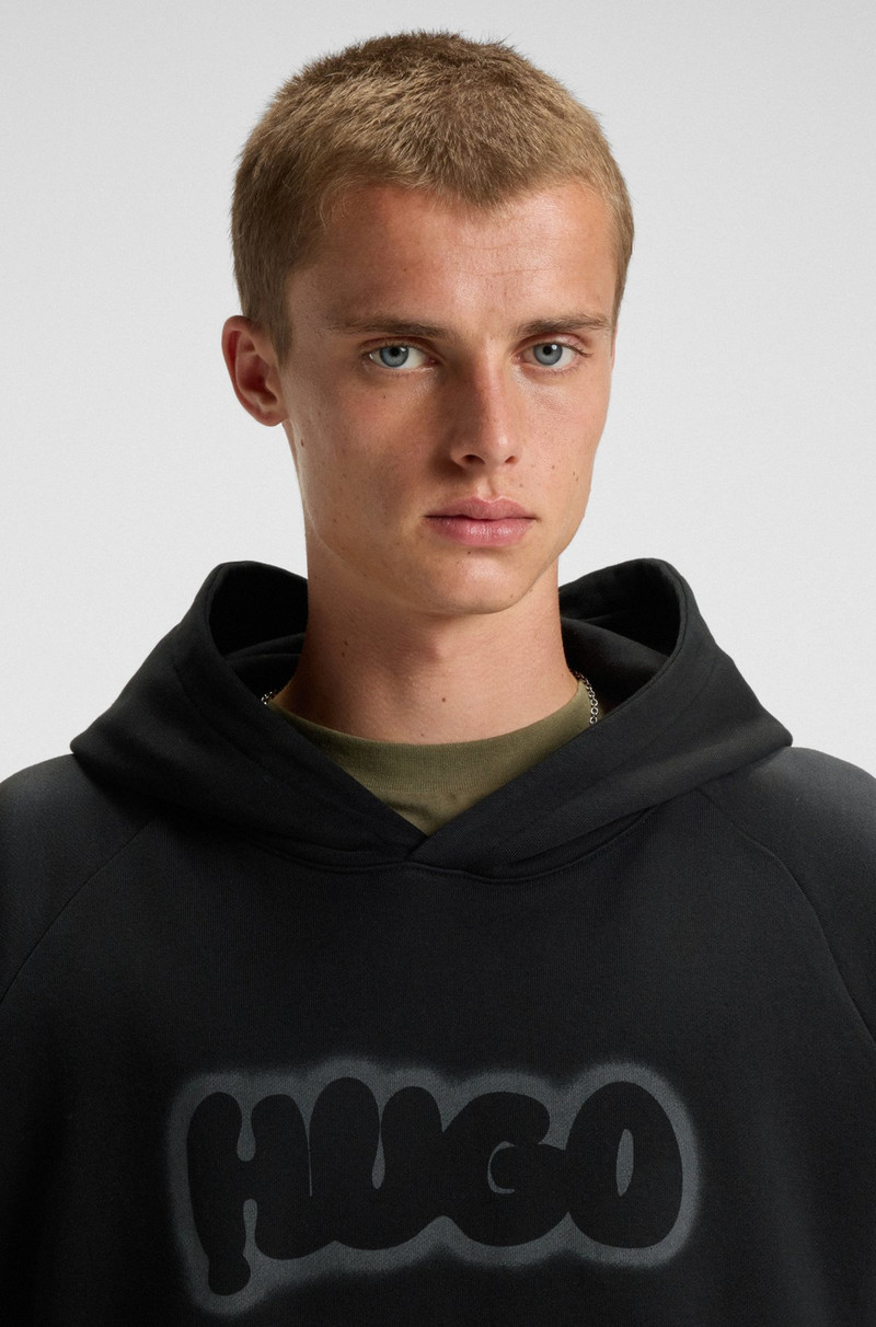 COTTON-TERRY HOODIE WITH AIRBRUSH LOGO 3