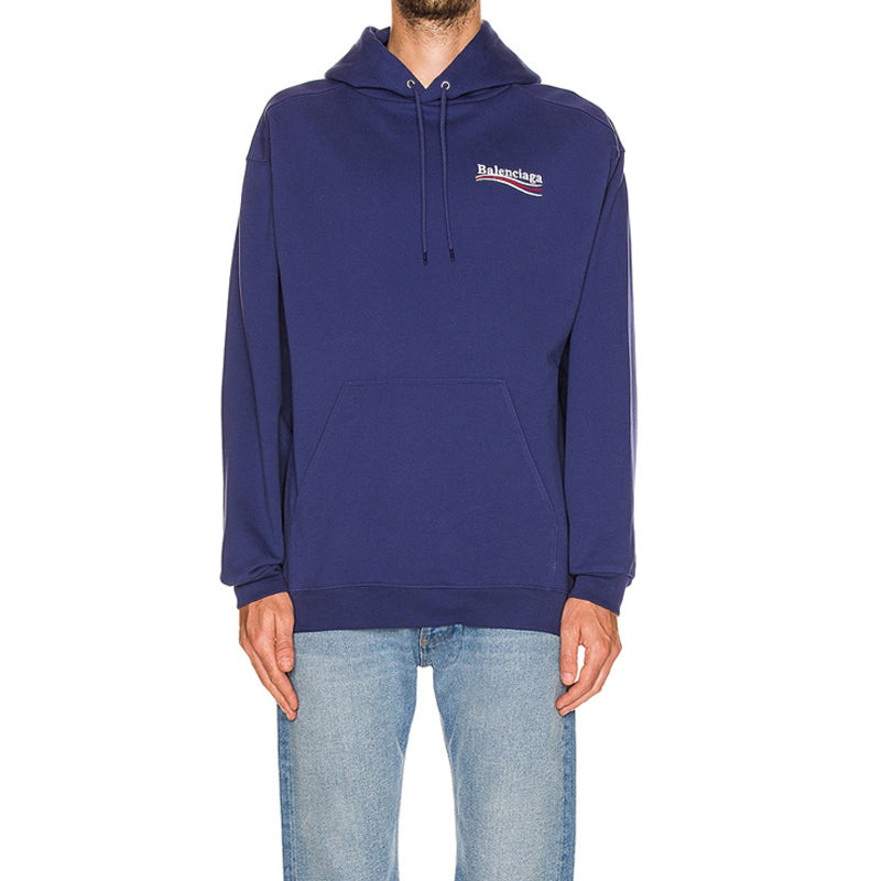Balenciaga Political Campaign Hoodie Medium Fit 'Blue' 600583TKVI91195 - 3