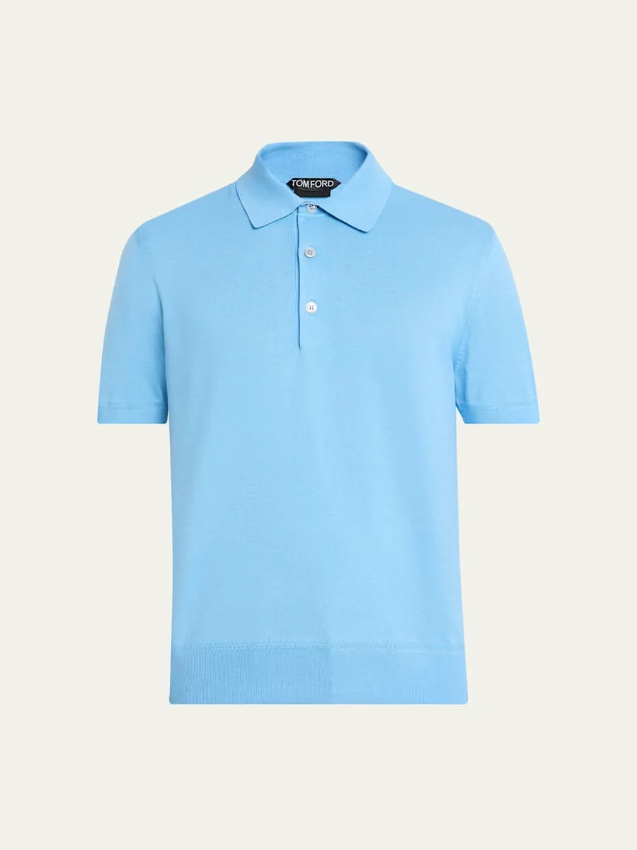 Men's Classic-Fit Cotton Knit Polo Shirt - 1