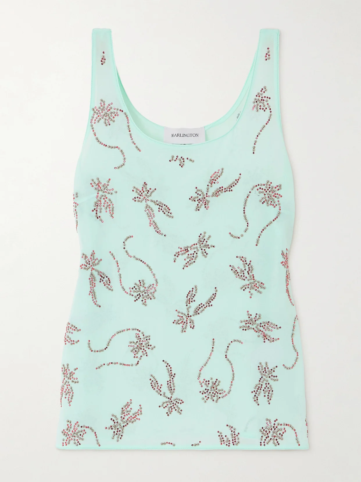 Gilda Embellished Chiffon Tank - 1