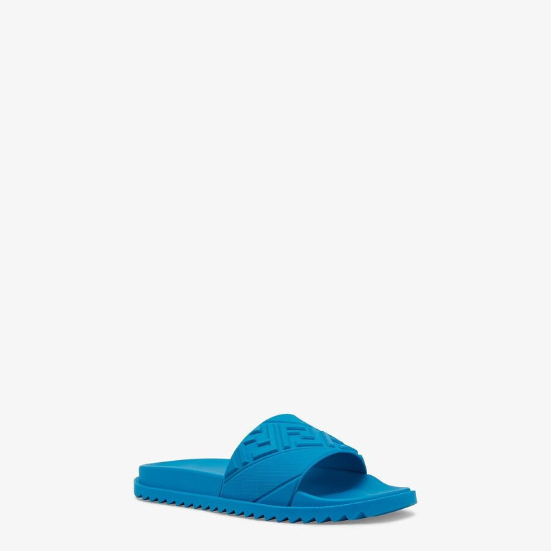 FENDI Blue rubber slides outlook