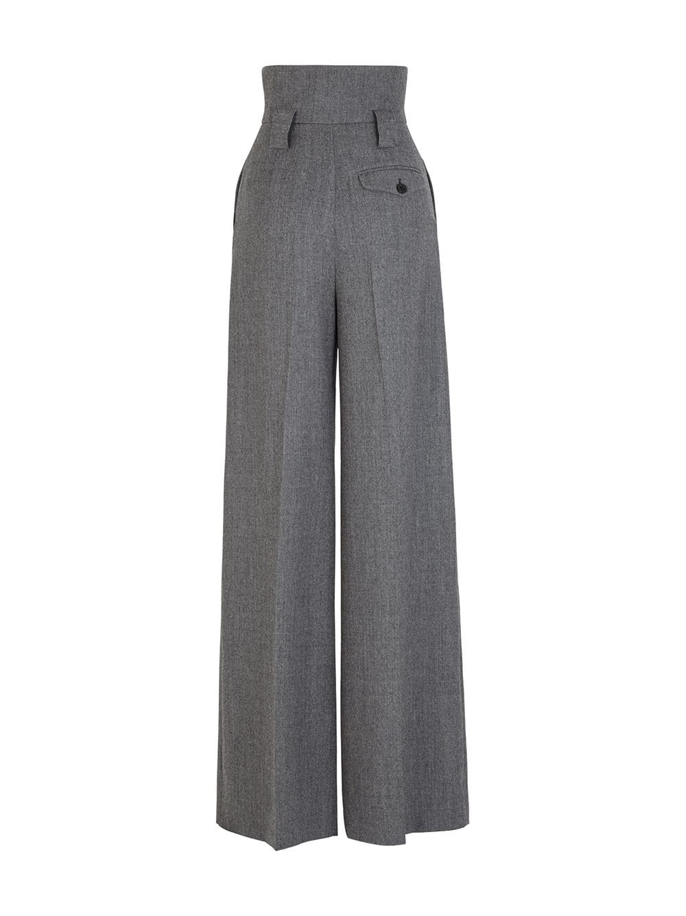 high-waisted wool trousers - 2