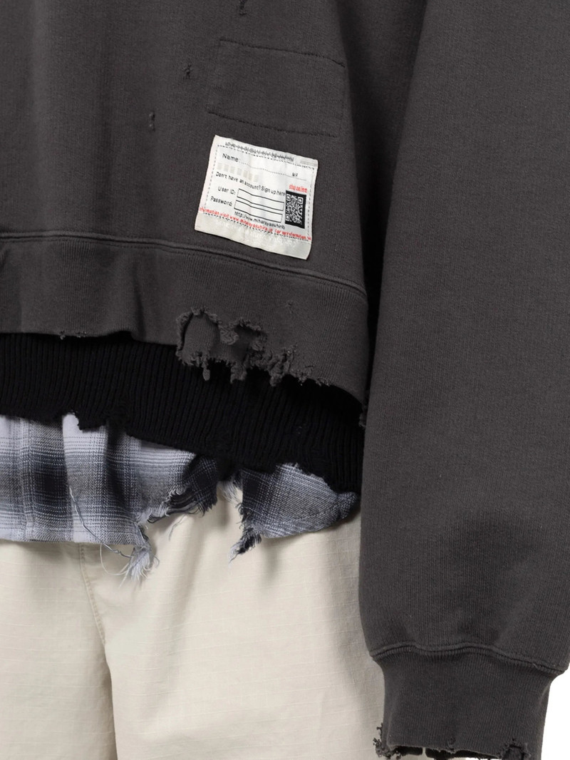 Maison MIHARAYASUHIRO Maison Mihara Yasuhiro Layered Distressed-detail Sweatshirt outlook