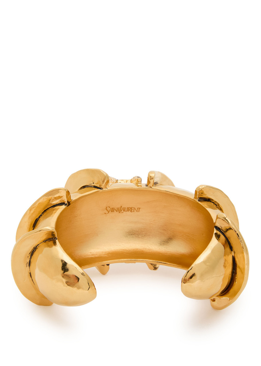 Saint Laurent Sculpted Logo Cuff - 3
