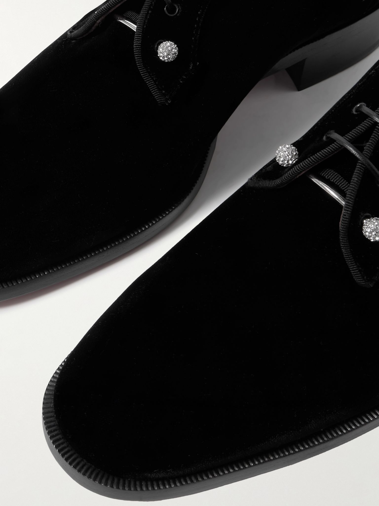 Chambeliss Night Velvet Derby Shoes Black - 5