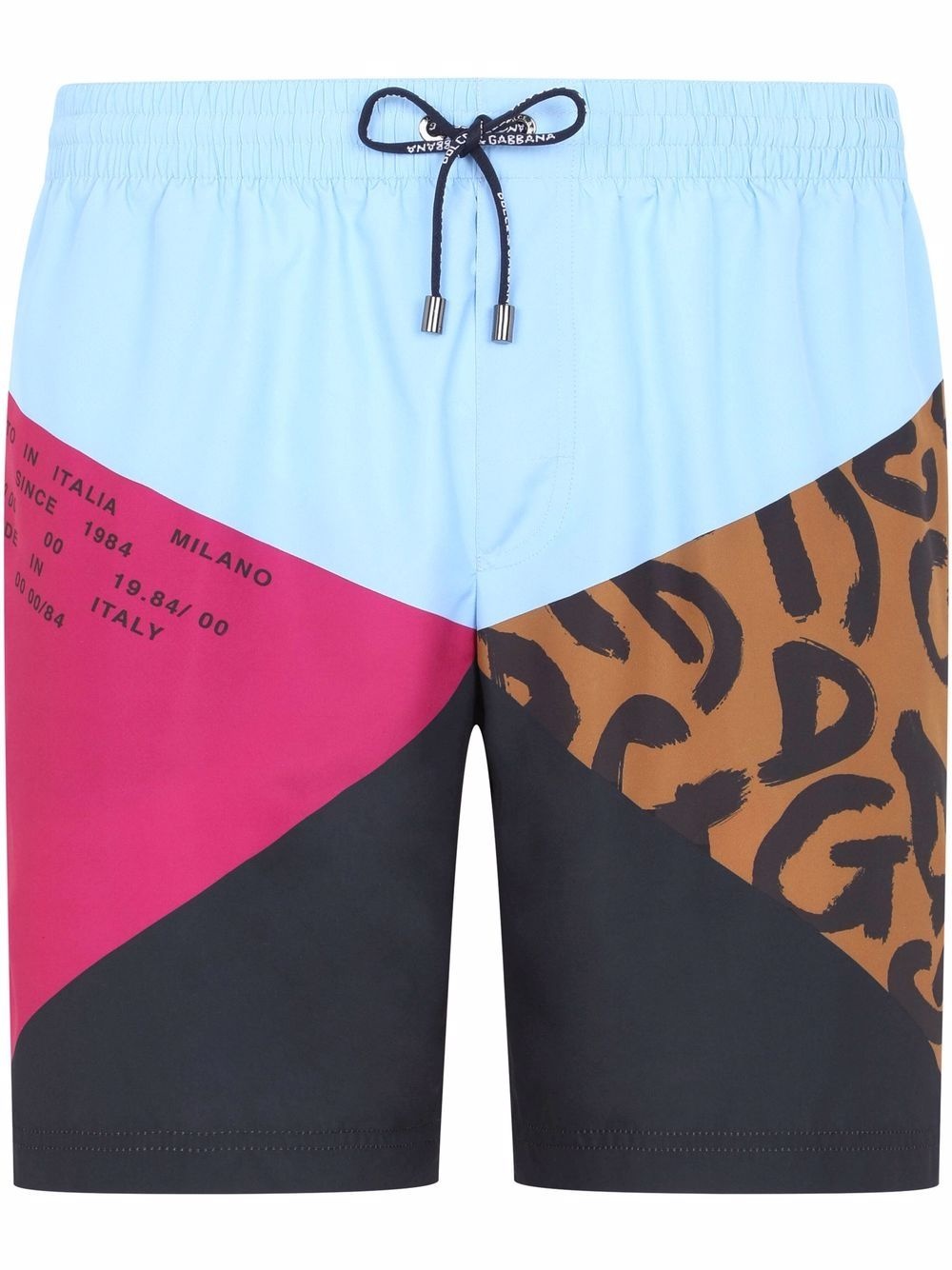 colour-block swim shorts - 1