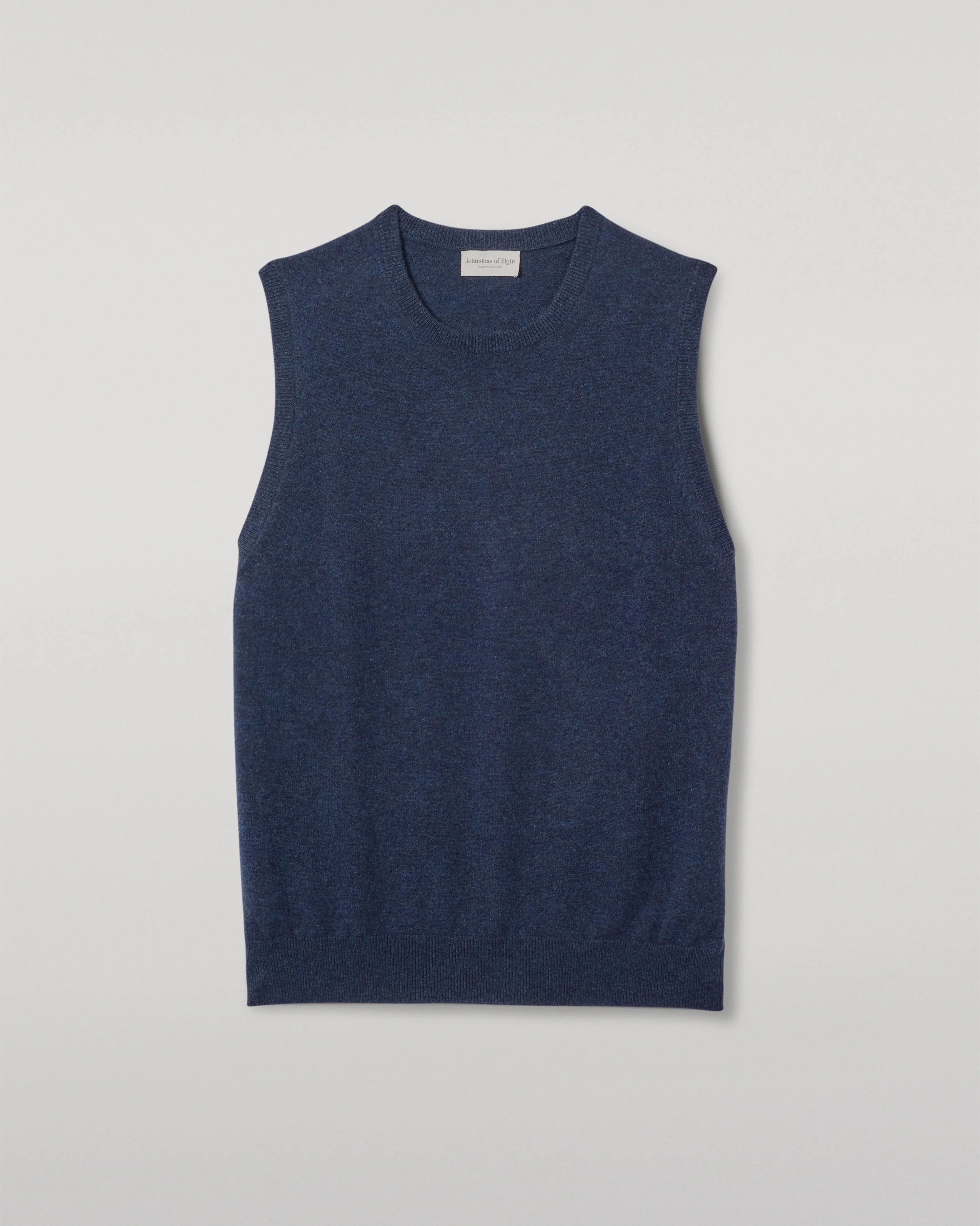 Lennox Navy Cashmere Sleeveless Tank - 1